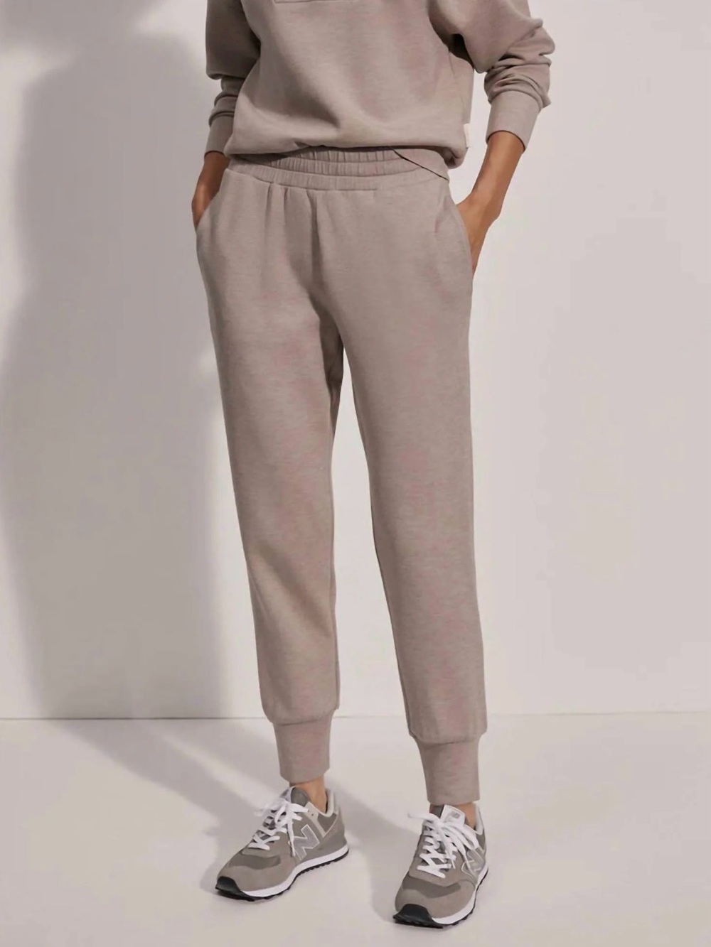 Varley DoubleSoft Slim Cuff Pant 27.5 in Taupe Marl